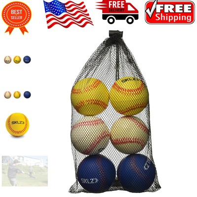 Colorful 6-Pack Safe Foam Baseballs   Ideal for T-Ball & Skill Development