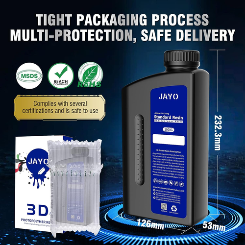 JAYO 10KG ABS-Like/Water Washable/Standard Resin 1KG/SET 405nm 3D Printer Resin