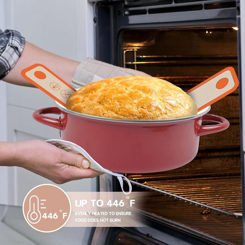 Silicone Bread Sling for Dutch Oven, 2 PCS Non-Stick ＆ Reusable Bread Baking Mat