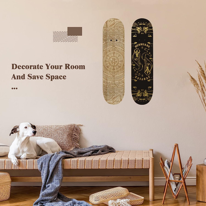 Skateboard Wall Mount Skateboard Rack for Skateboard Deck Display and Storage
