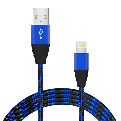 6-Feet Nylon Braided USB Charging Cable Charge/Data Sync Durable & Reliable