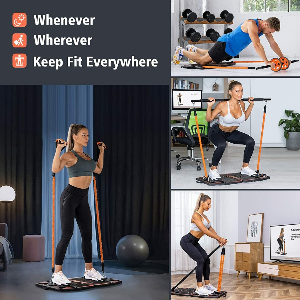 Home Gym Workout Equipment with 10 Exercise Accessories For Full Body