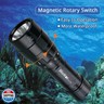 Wurkkos DL10R Dive Light - 4500 Lumen Super Bright Underwater Flashlight with Magnetic Rotary Switch 100m Diving Depth Scuba Dive Light,IPX-8 Waterproof,100000 Hours Lifespan Charger for Under Water