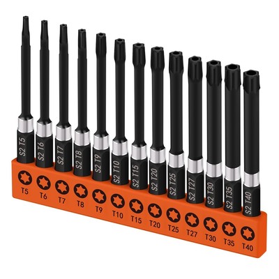 HORUSDY 13-Piece Impact Rated 3'' Security Torx Bit Set for 1/4 Screwdriver ...