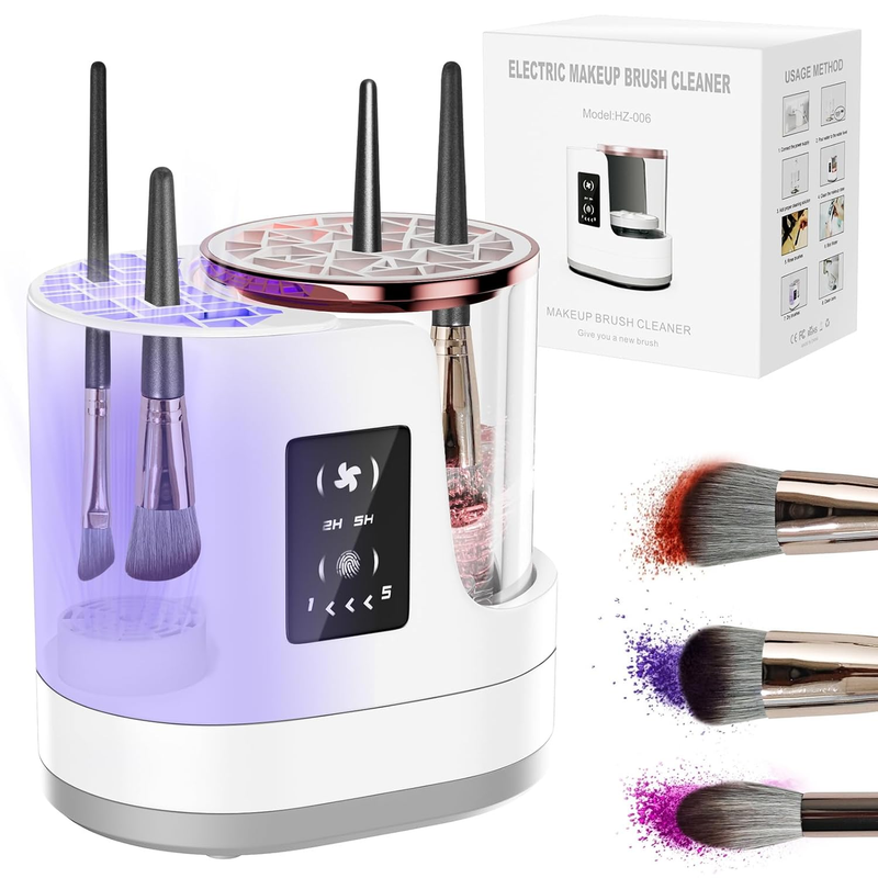 3-in-1 Electric Makeup Brush Cleaner w/ Dryer USB Portable Dee...