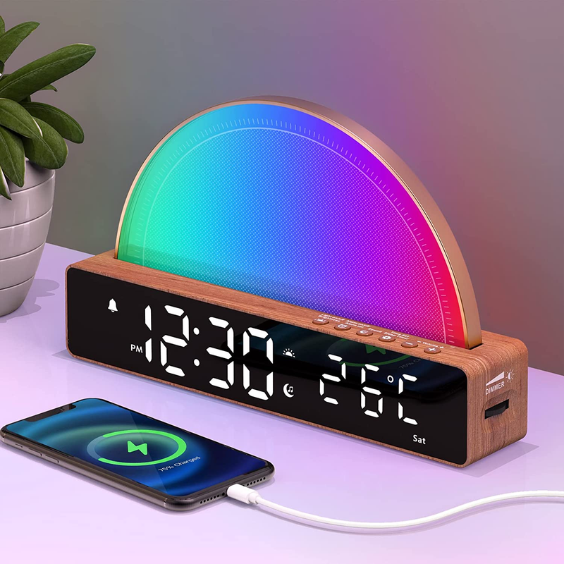 Wake Up Light Sunrise Simulation Touch Control Bedside Lamp