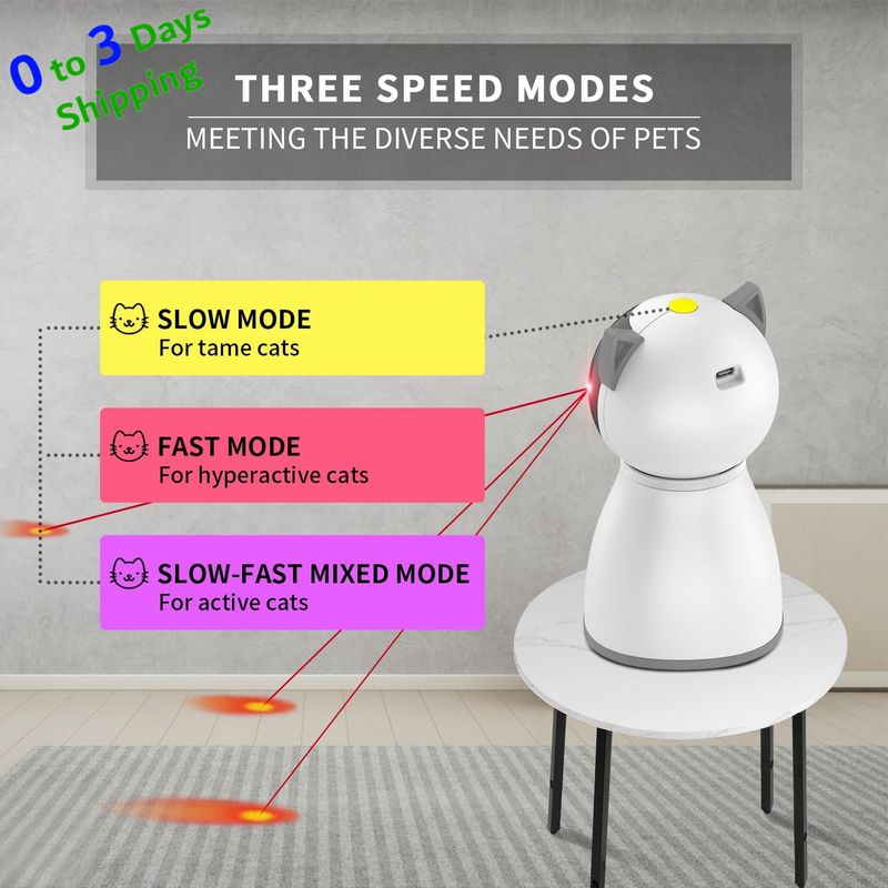 LIFE Cat Toys, Real Random Trajectory,Motion Activated Rechargeable Automatic Ca