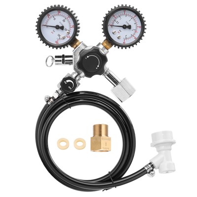 Regulator Co2 Dual Gauge Heavy Dude F/Draft  Keg Bulk Soda Carbonation L0Z0