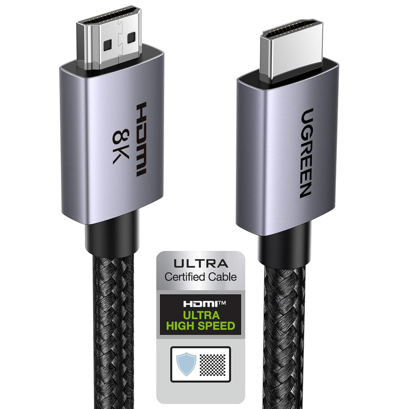 10K 8K HDMI 2.1 Cable 48Gbps 3FT, Certified 8K@60Hz 4K@120Hz 144Hz High Speed Ga
