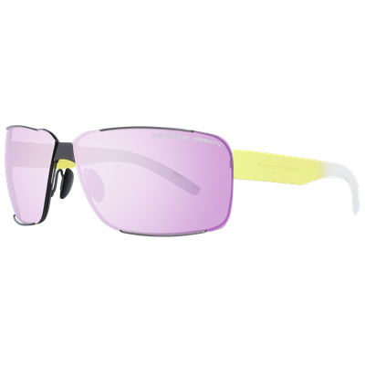 Pre-owned Porsche Design Sunglasses P8580 D 70 Men Rectangular Yellow/brown/green Mirror In Pink