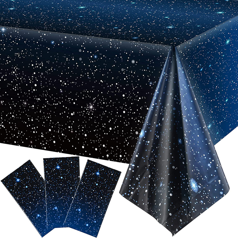 Space Tablecloth Starry Night Tablecloth Decorations Plastic Galaxy Table Cover