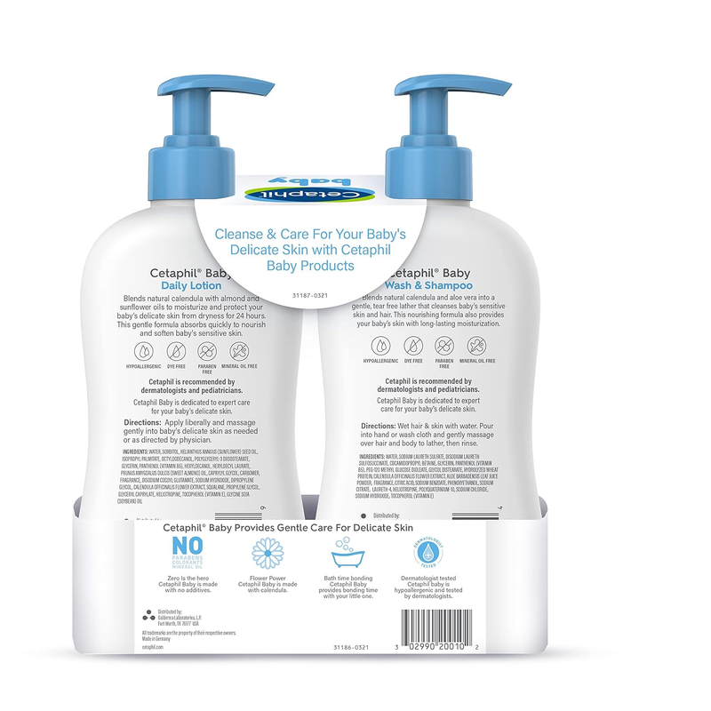 Baby Wash & Shampoo plus Body Lotion, Healthy Skin Essentials, Mother'S Day Gift