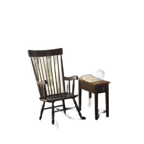 Кресло-качалка из черного дерева размером 33 X 25 X 45 см