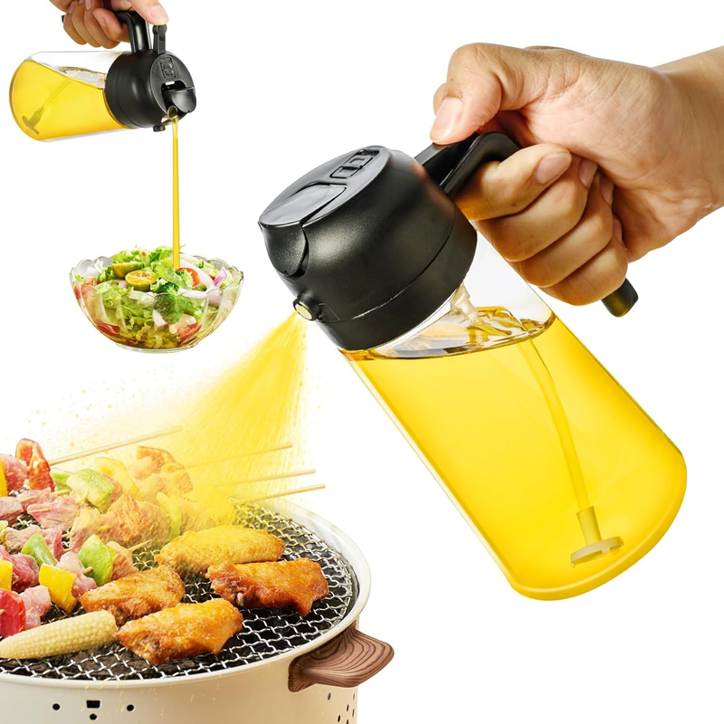 Dispenser Bottle For Kitchen, 2 In 1 Olive Oil Sprayer And Oil Dispenser, Oi