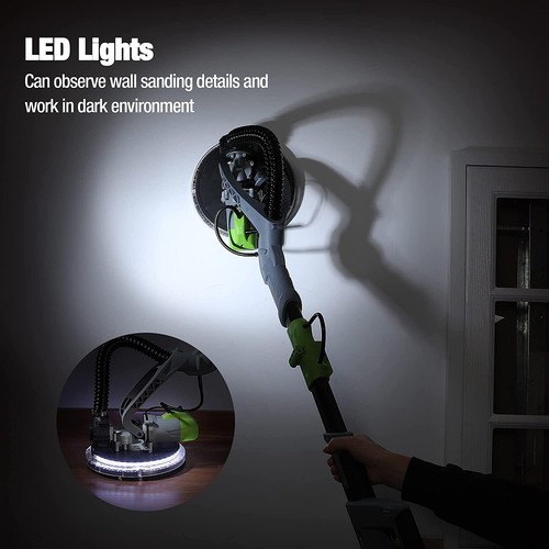 WORKPRO Drywall Sander, 720W Electric Sander with Vacuum, 7 Variable Speed NEW