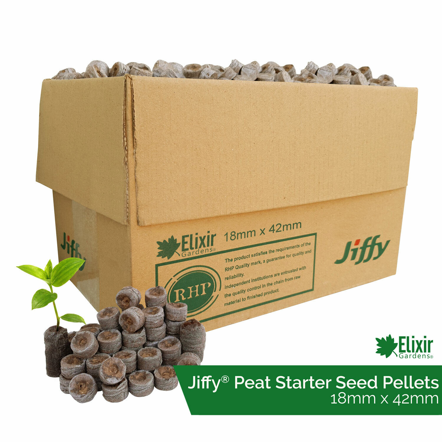 200 x Jiffy 7 18mm x 42mm deep Peat Plug Propergation Pellets