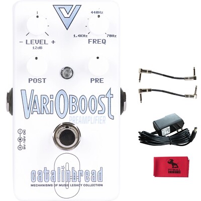 Catalinbread Legacy VariOboost Pedal w/ Power Supply, Patch Cables & Cloth