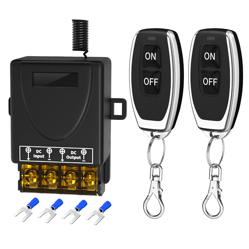 RVBOATPAT Wireless Remote Switch DC 8V/12V/24V/48V/72V/86V 30A Relay RF Remote C