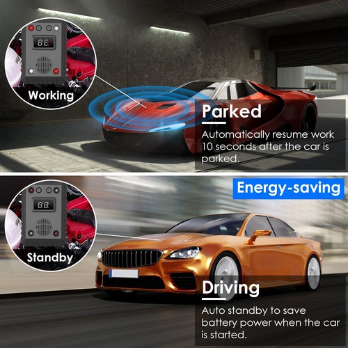 2 Ultrasonic Rodent Chaser Car Rat Mouse Repellent Rechargeable Battery Operated