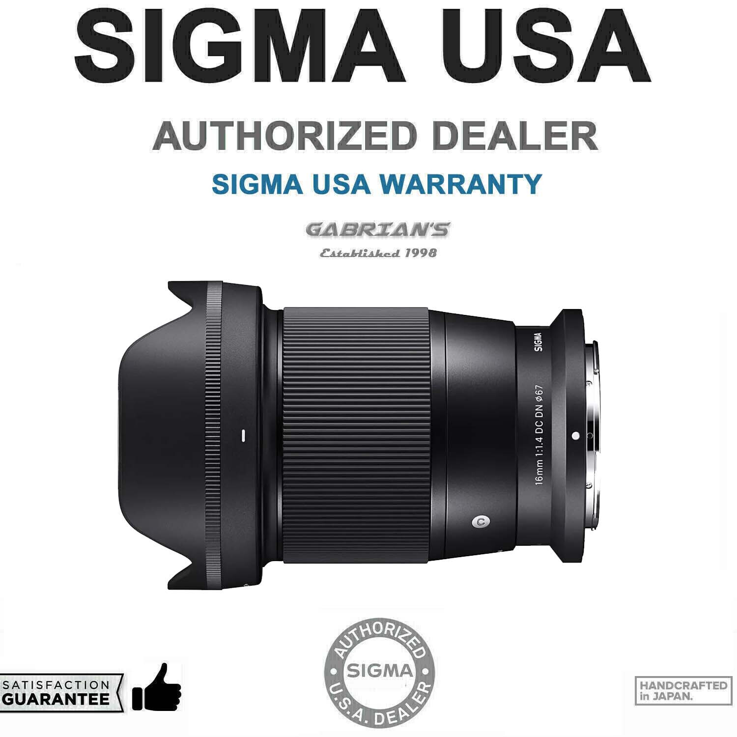 SIGMA 16mm F1.4 DC DN Contemporary ニコンZ Sigma 16mm f/1.4 DC DN Contemporary Lens for Nikon Z Mount