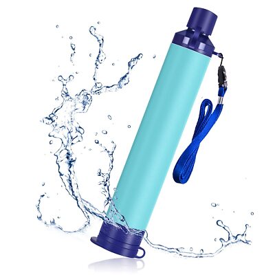 Water Filter Straw w/ 3L Gravity Bag Camping Water Filtration System Tree Strap