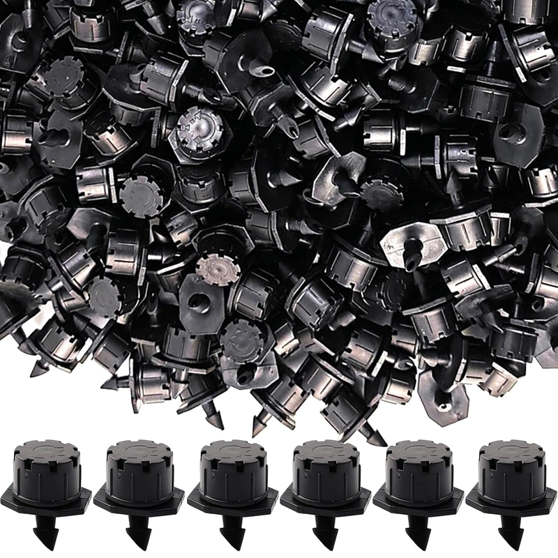 200PCS Adjustable Irrigation Drippers 1/4 Inch Emitter for Watering System