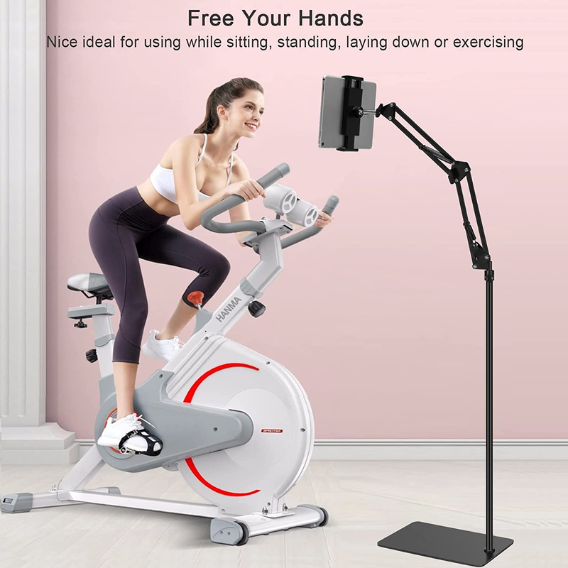 Tablet Floor Stand, Adjustable Universal 360-degree Rotatable Metal Tablet Holde