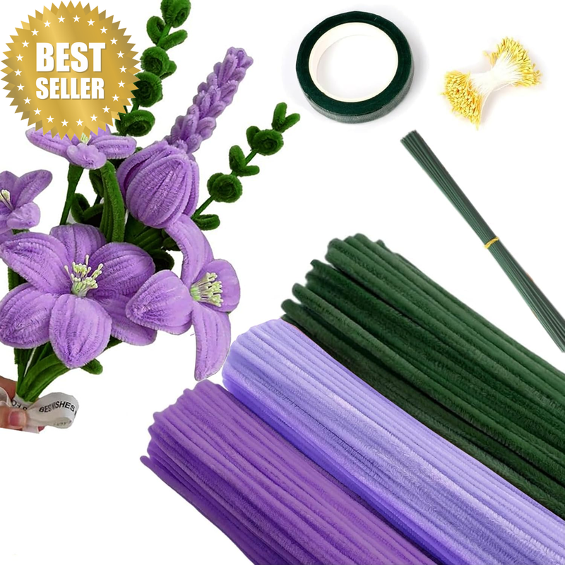 300 Pcs Pipe Cleaners Craft, 3 Colors Pipe Cleaners Bulk, Chenille Stems for DIY