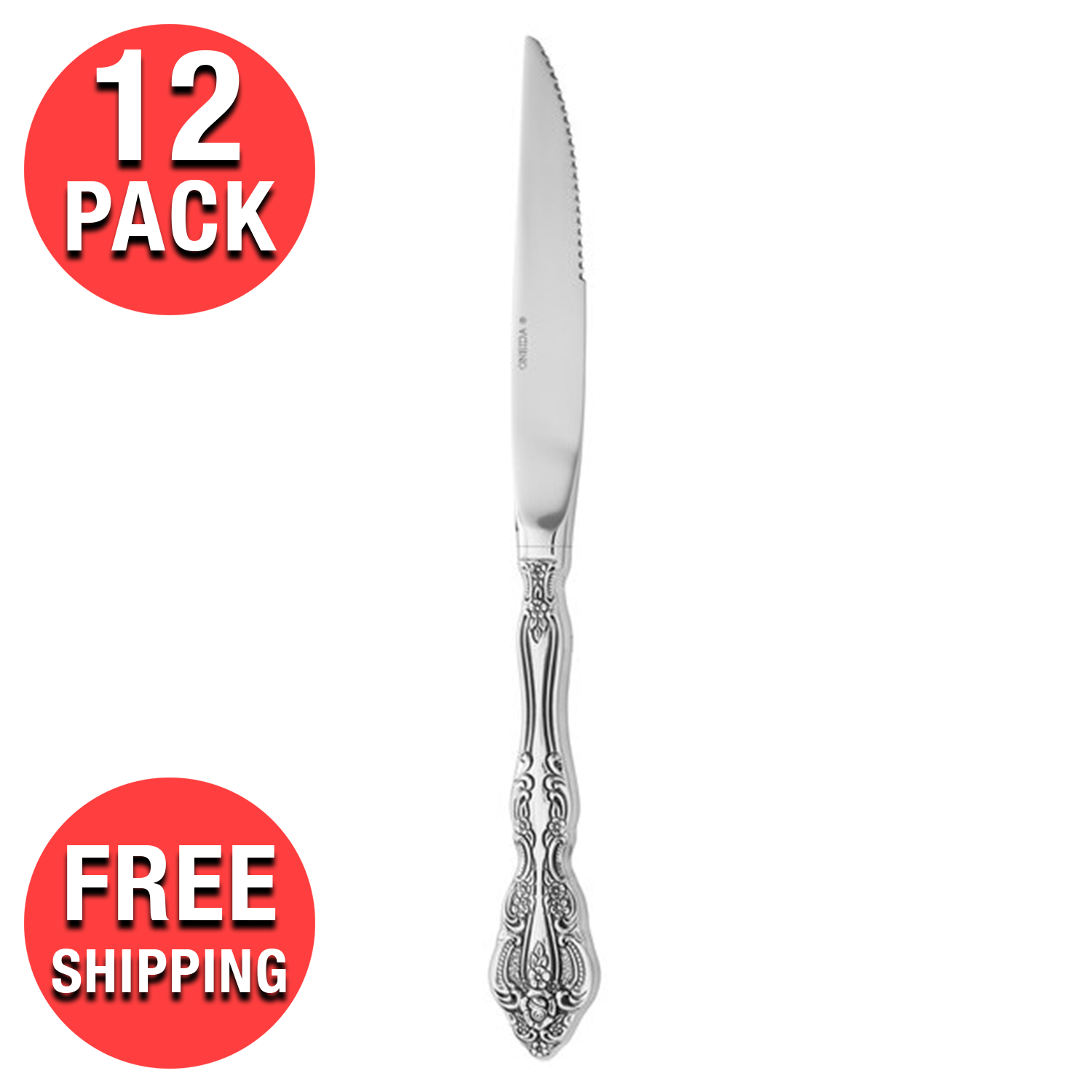 (12-Case) Oneida Michelangelo Knives Heavy Weight Stainless Steak Knife 18/10