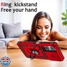 for Moto G 5G 2025 Case with Slide Camera Cover HD Screen Protector [Military Grade 16ft. Drop Tested] Magnetic Ring Kickstand Protective Phone Case for Motorola Moto G 5G 2025, Red