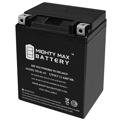 Mighty Max YB14L-A2 12V 12Ah Battery Replaces Triumph Thunderbird 900 Sport 1999