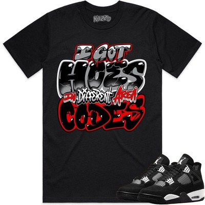 Jordan 4 White Thunder 4s Shirt to Match - RED AREA CODES