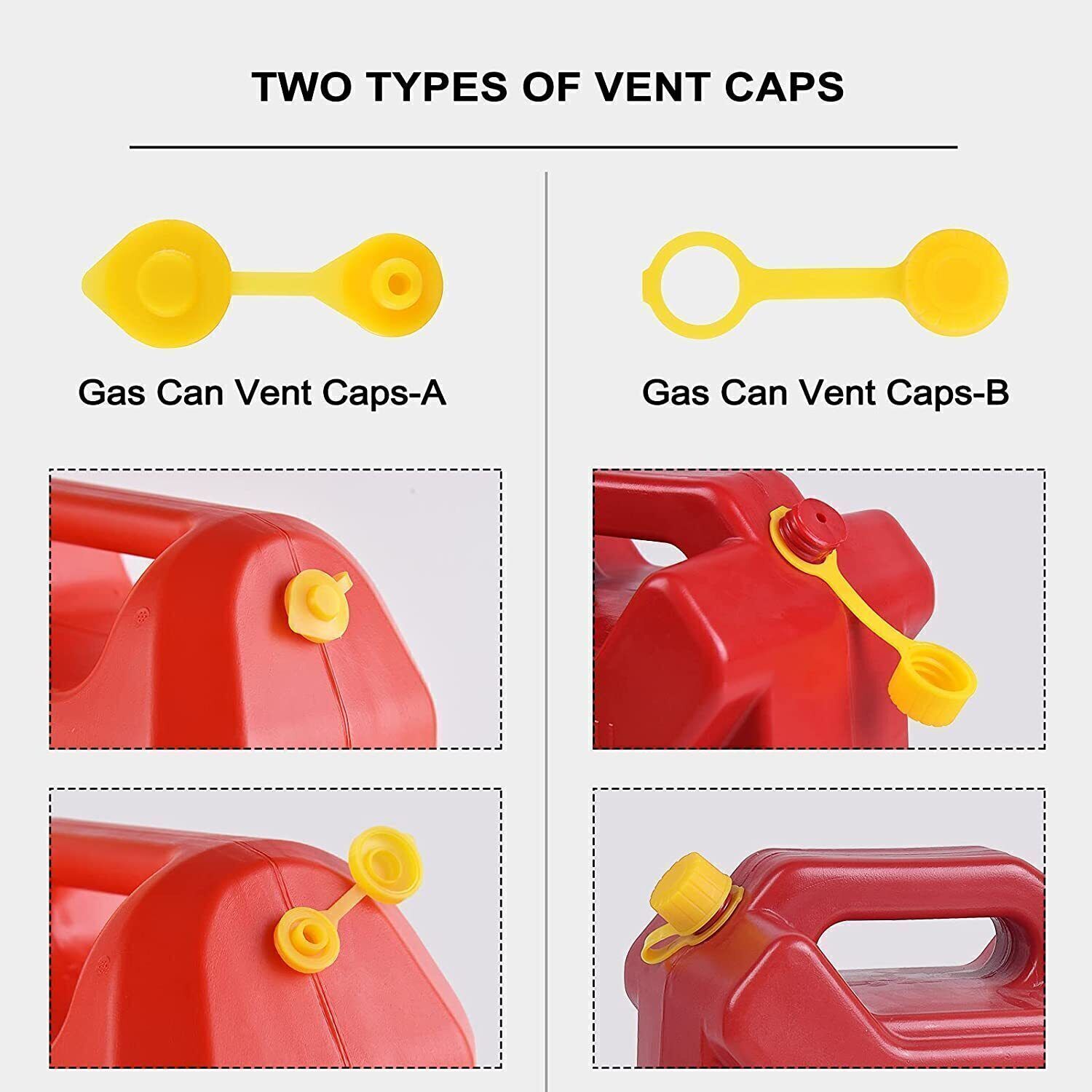 USA 3 Replacement Gas Can Spout Nozzle Vent Kit , Plastic Gas Cans Old Style Cap
