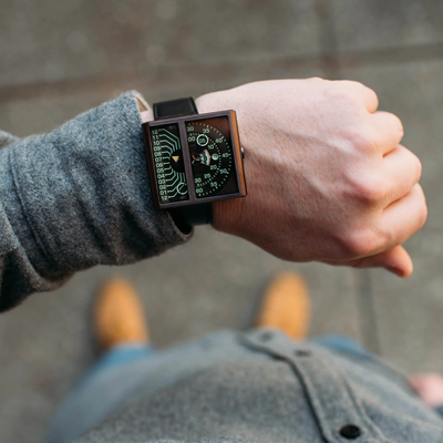 Pre-owned Xeric Soloscope Ii Automatic Dark Copper Black Limited Edition