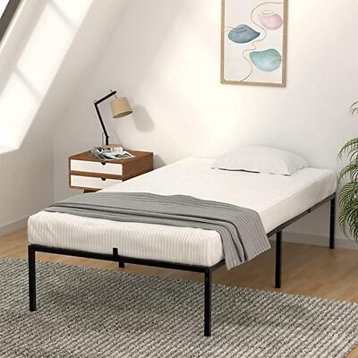  QUEEN/FULL/TWIN 14 Inch Metal Bed Frames No Box Spring Needed Heavy Duty Steel