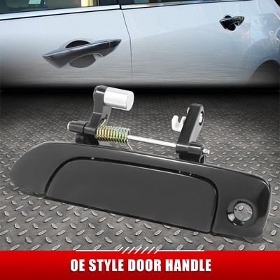 Для 01-05 Honda Civic Седан Купе Гладкая Передняя левая наружная дверная ручка с замочной скважиной