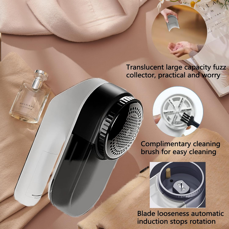 Rechargeable Electric Lint Fabric Shaver with 3 Speeds & 2 Replacement Blades,LE