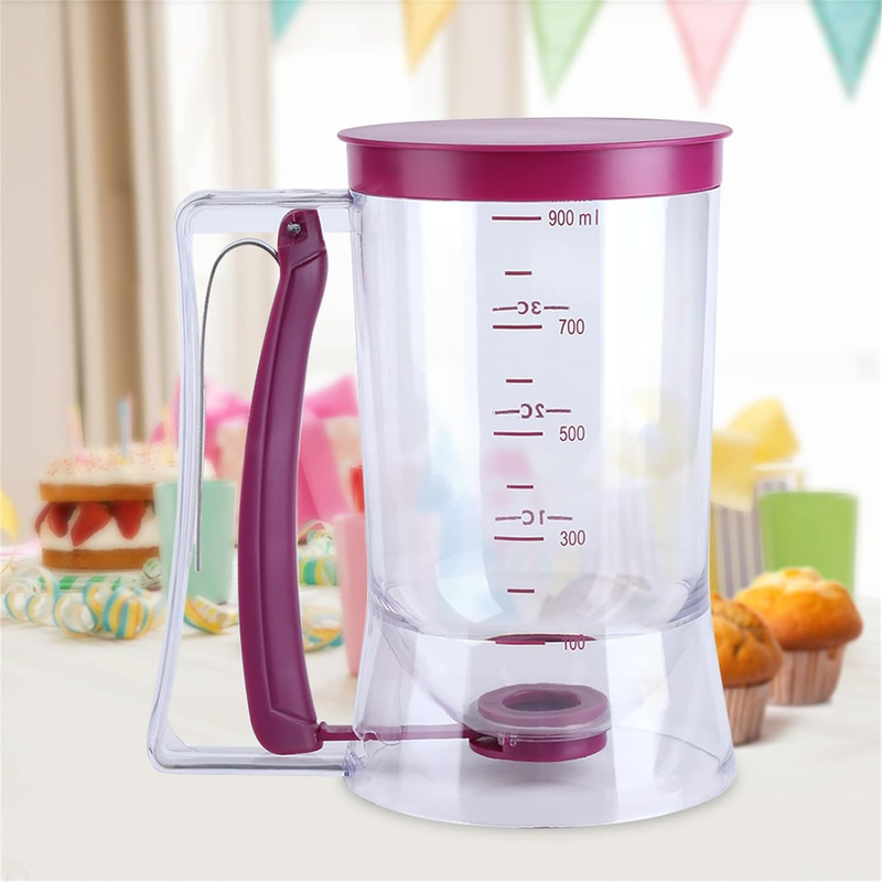 900Ml Pancake Batter Dispenser, Handheld Batter Pourer Dispensers Manual Pancake