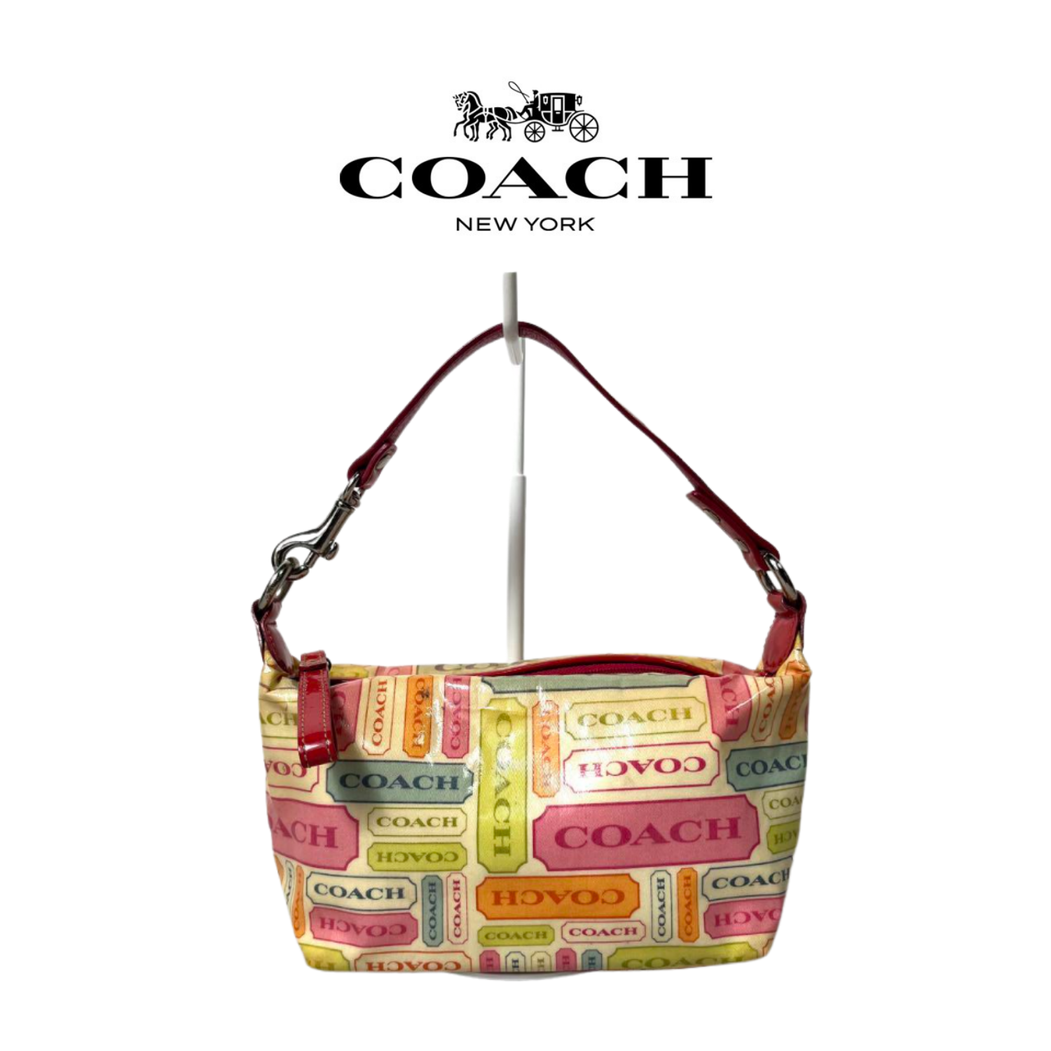 Coach Pastel Patchwork Shoulder Hobo bag Handbag One
