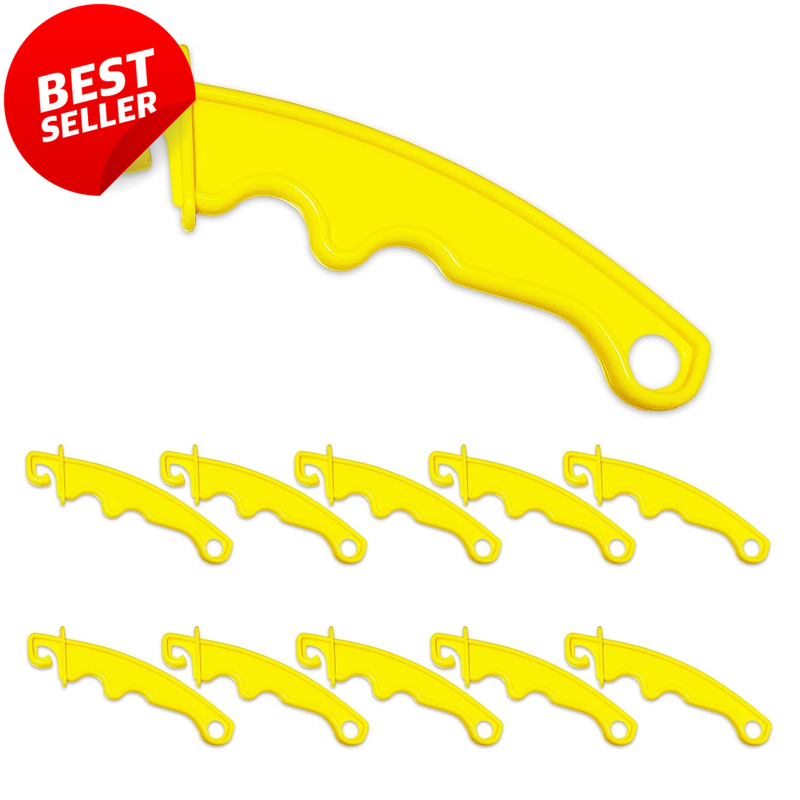10 Pack Electric Fence Gate Handles Plastic Insulated Hook 8in Yellow - US