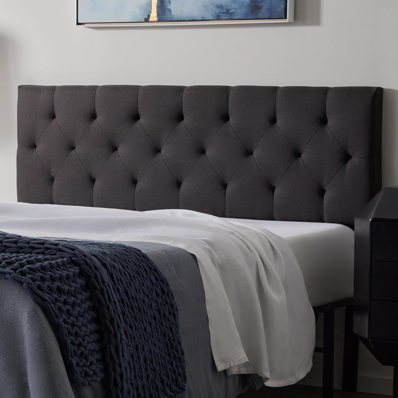 Mid-Rise Upholstered Headboard - Adjustable Height From 34” to 46” - King/Califo