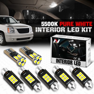 [7шт] Для 07-14 GMC Yukon Белая светодиодная лампа для внутреннего освещения грузовой карты GMC Yukon