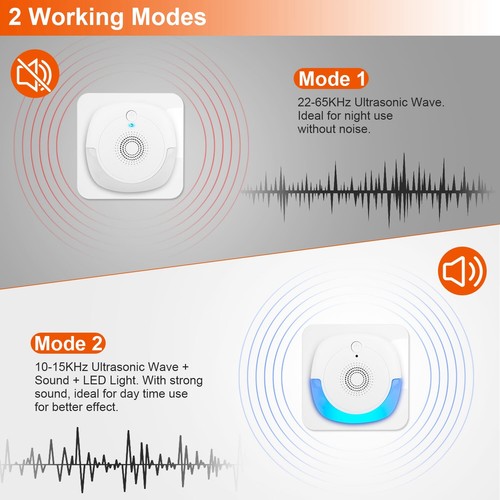 6pcs Ultrasonic Pest Control Electronic Repellent Mice Rat Repeller Indoor Use