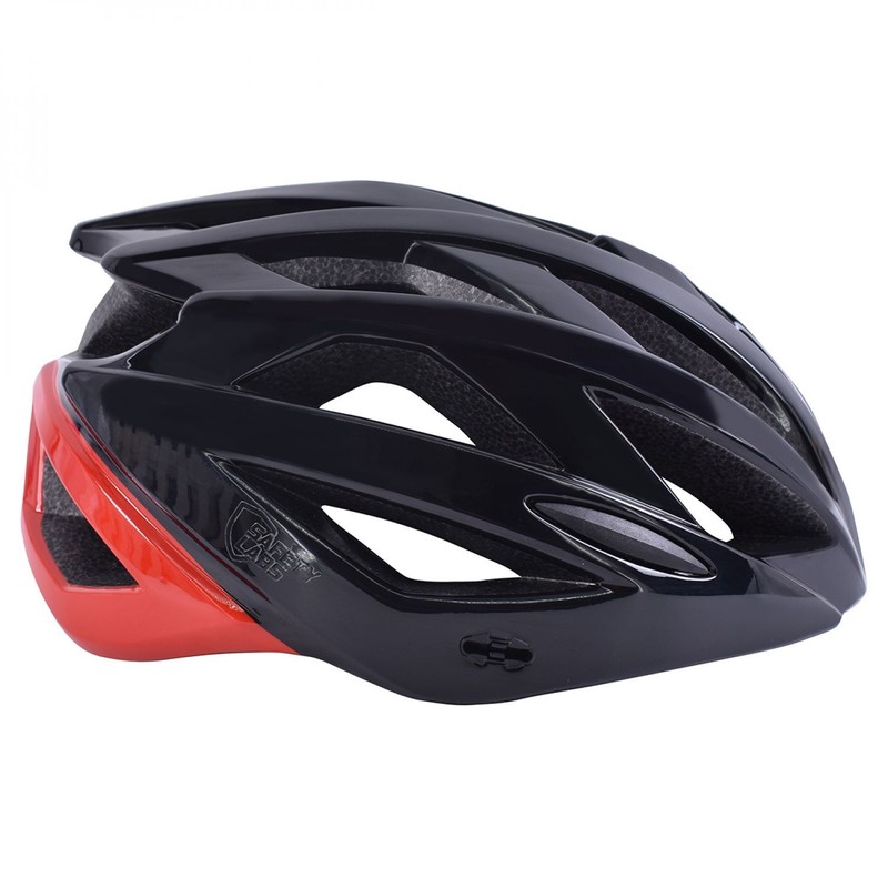 Casque Velo Adulte Safety Labs In-Mold Juno Noir/Rouge T.L (58-61cm)