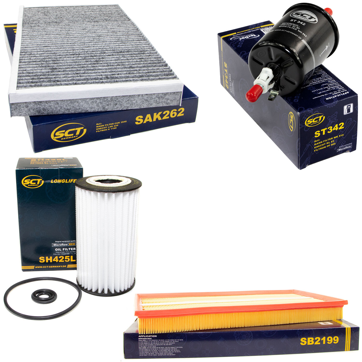 Motoröl Set 5W30 5 Liter + Ölfilter SH 4796 L + Schraube für