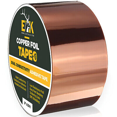 Copper Foil Tape with Conductive Adhesive for Guitar & EMI Shielding (2'' x 33')