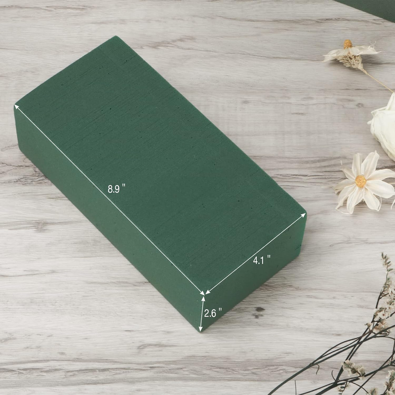 8 Pack Floral Foam Blocks for Fresh and Artificial Flowers, Wet Green Florist Br
