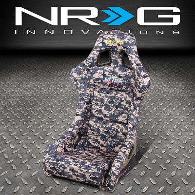 СИДЕНЬЕ NRG FRP-302-STORM PRISMA GRAY С ЦИФРОВЫМ КАМУФЛЯЖНЫМ ПРИНТОМ, ФИКСИРОВАННАЯ СПИНКА, ГОНОЧНОЕ СИДЕНЬЕ