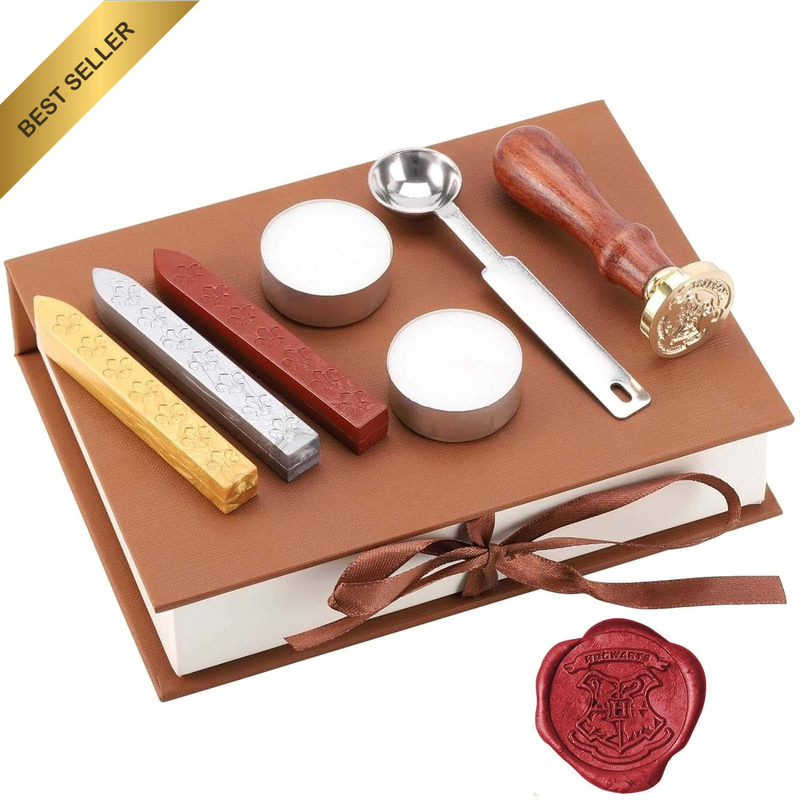 Wax Seal Stamp Kit Hogwarts School Badge Wax Sealing Set Retro Stamps Maker Gift