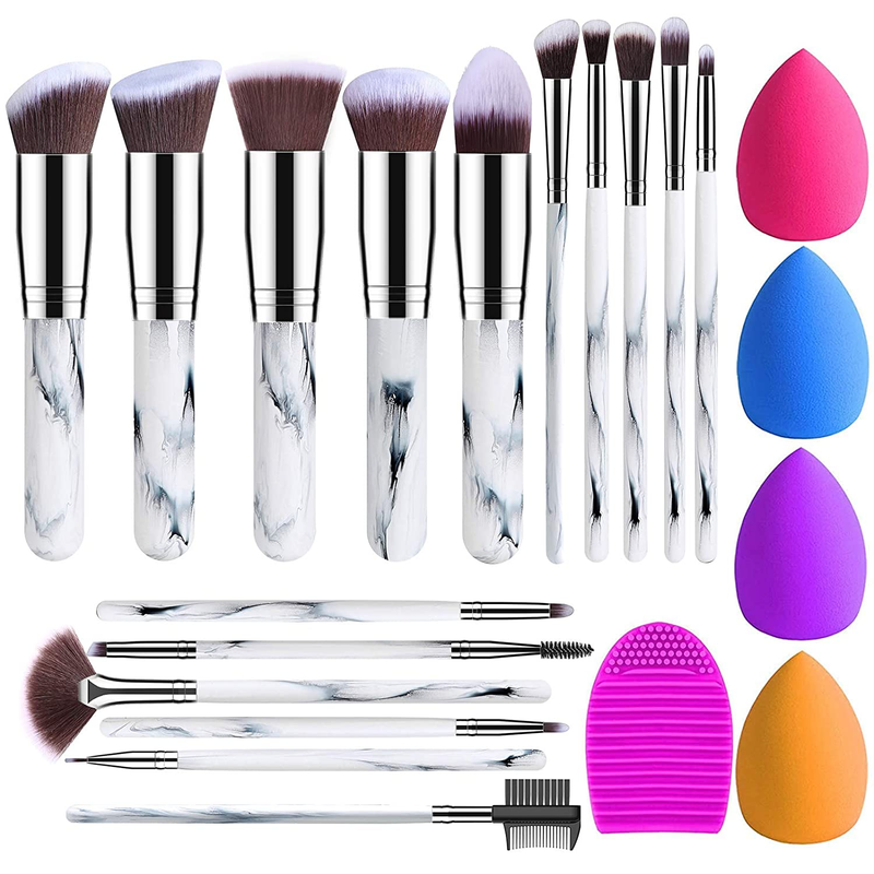 Makeup Brushes 16Pcs Makeup Brushes Set with 4Pcs Beauty Blender Sponge and 1 Br